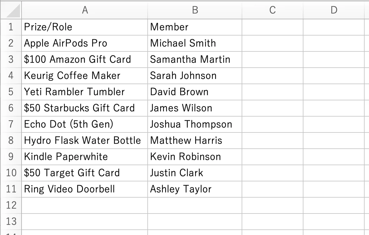 CSV Data