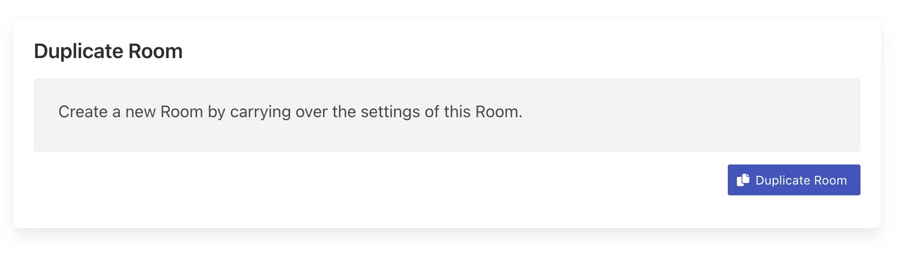 Duplicate Settings